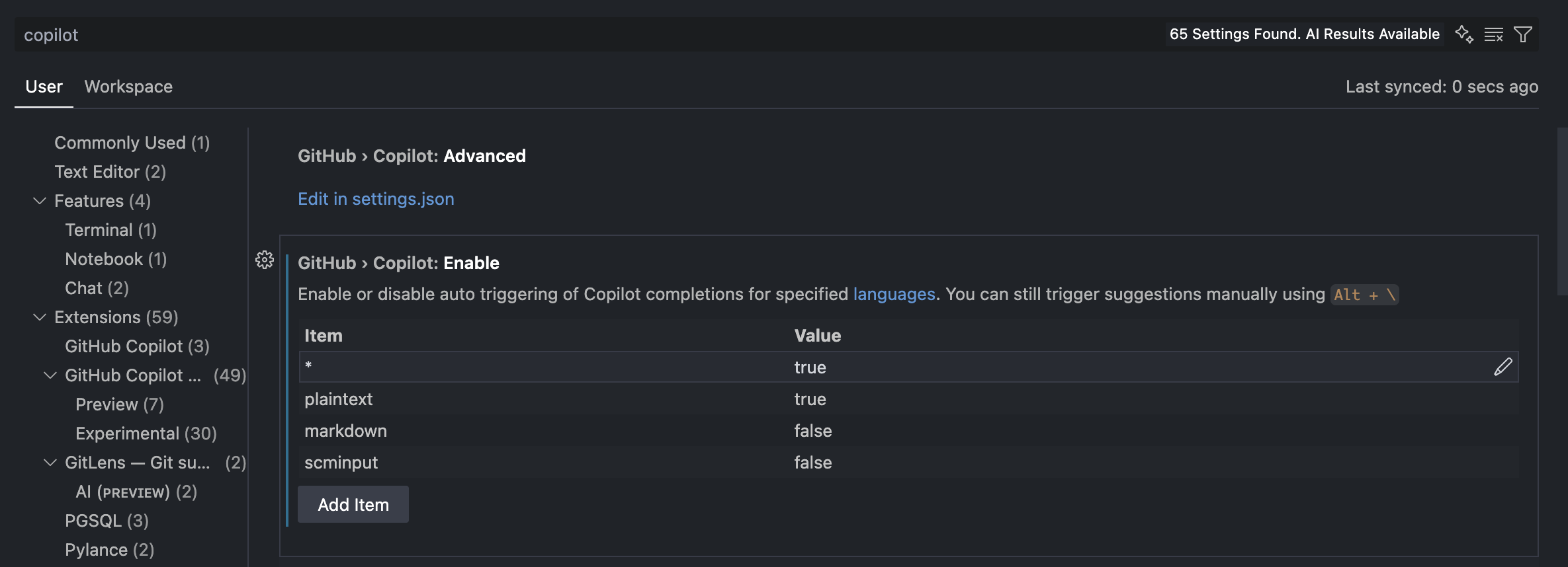 Disable GitHub Copilot in VSCode