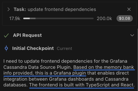 Executing task with the memory bank